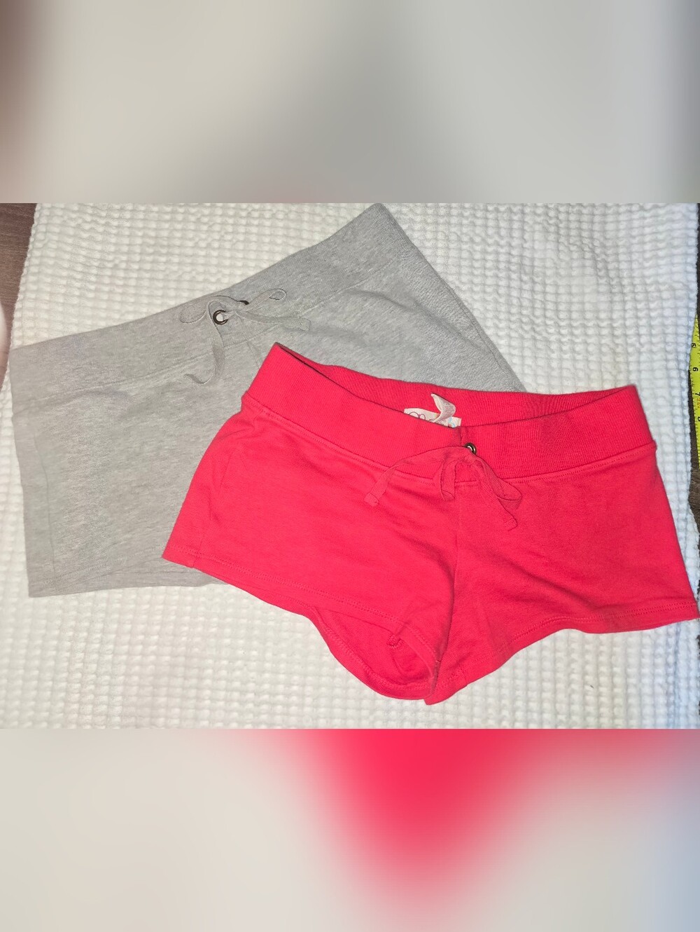 OP Women's Hot Pink and Heather Gray Cotton Lounge Shorts Duo